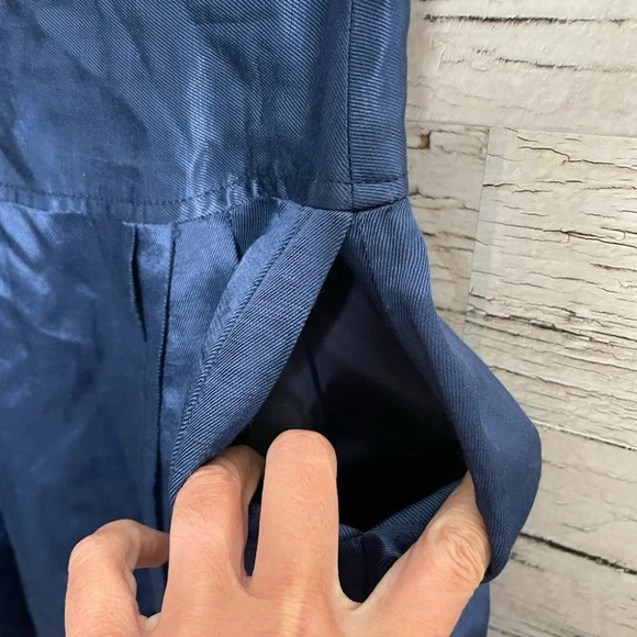 Cue made in Australia blue a-line skirt  with pockets and bow size 6 pockets - Picture 3 of 8